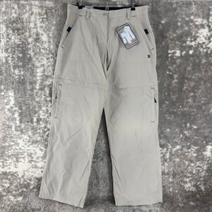 New B.C. Clothing Size XL Convertible Hiking Cargo Outdoor Pants Tan Long Men